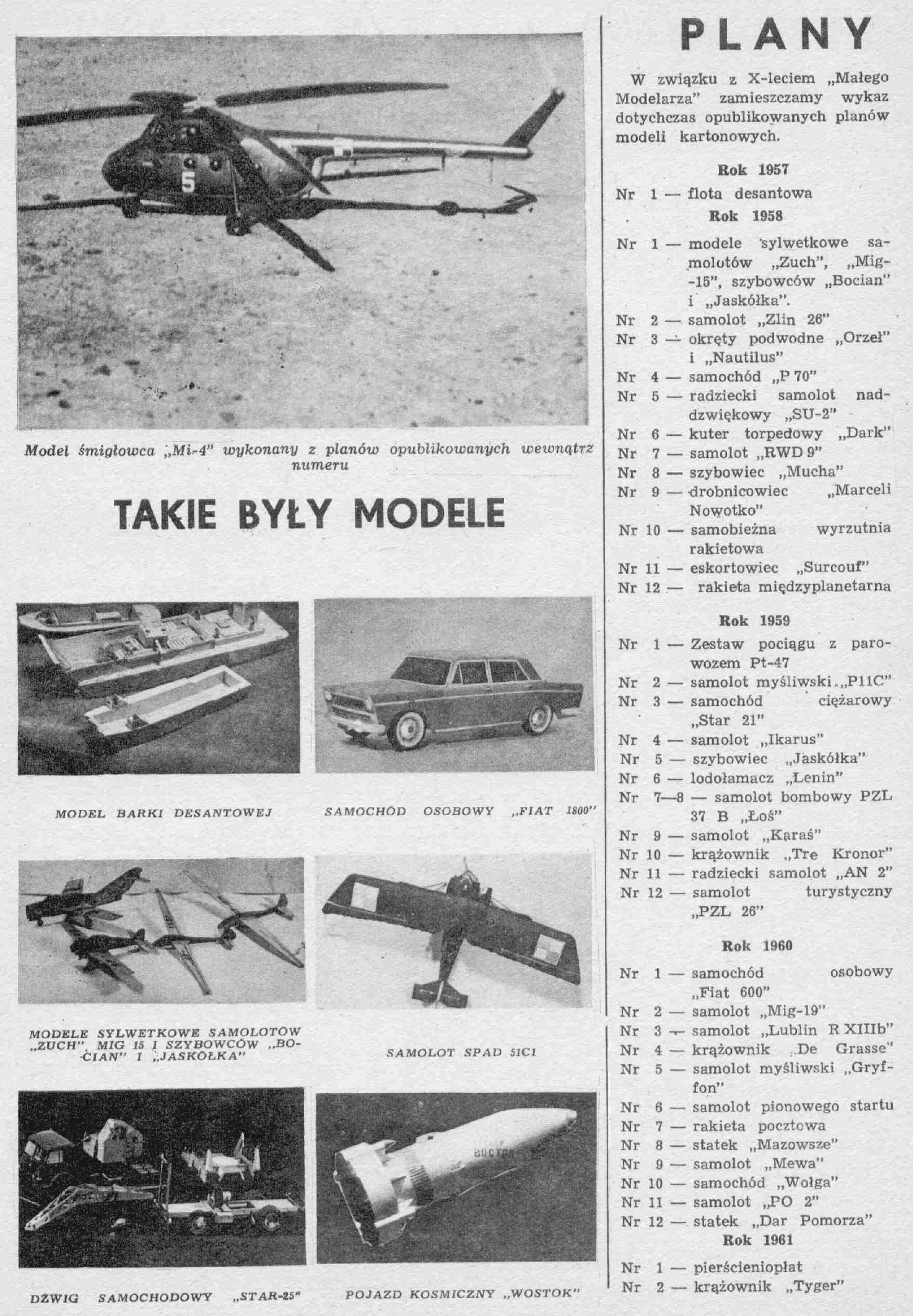 "Maly Modelarz" 9, 1967, 6 c.