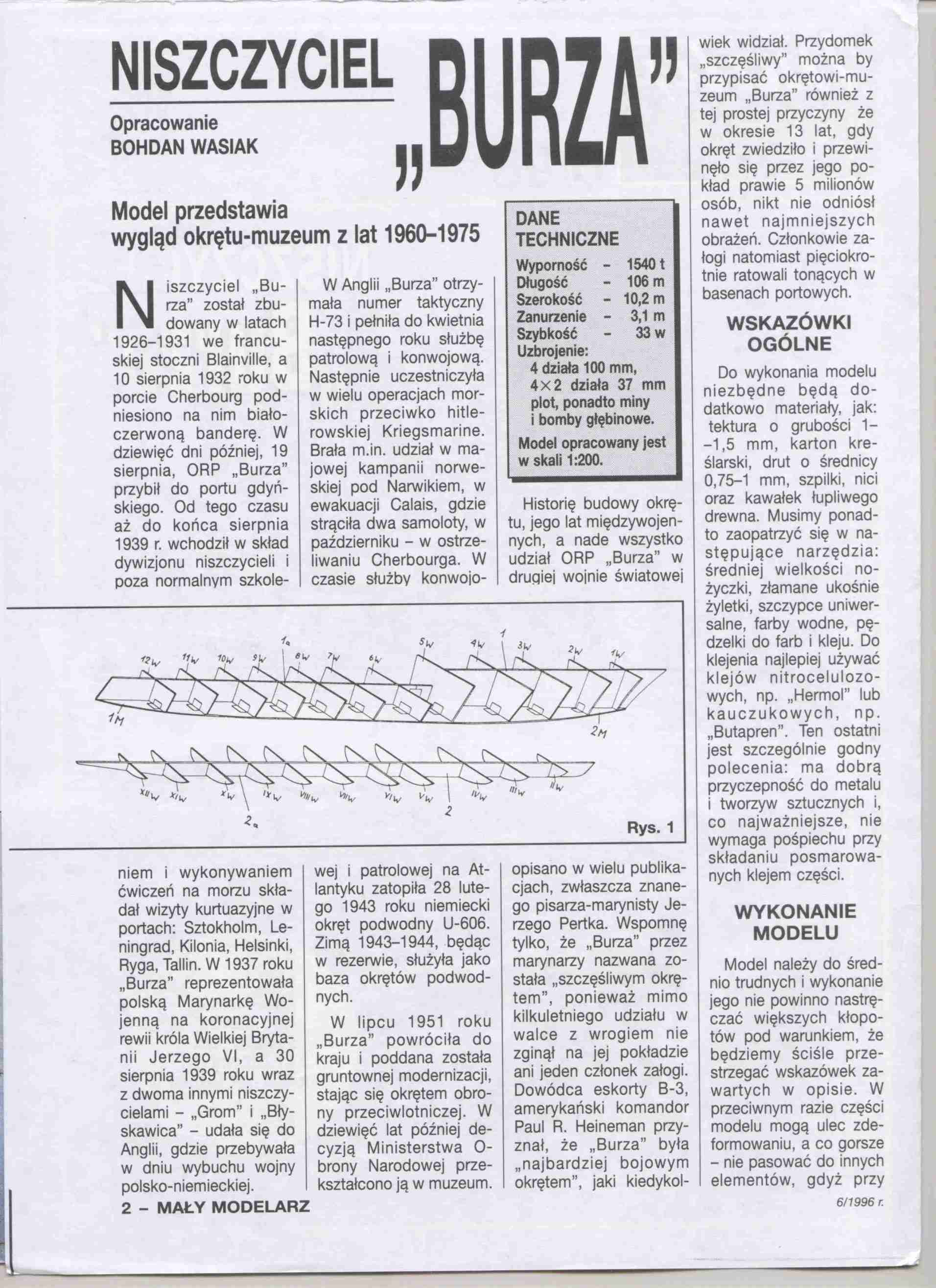 "Maly Modelarz" 6, 1996, 2 с.