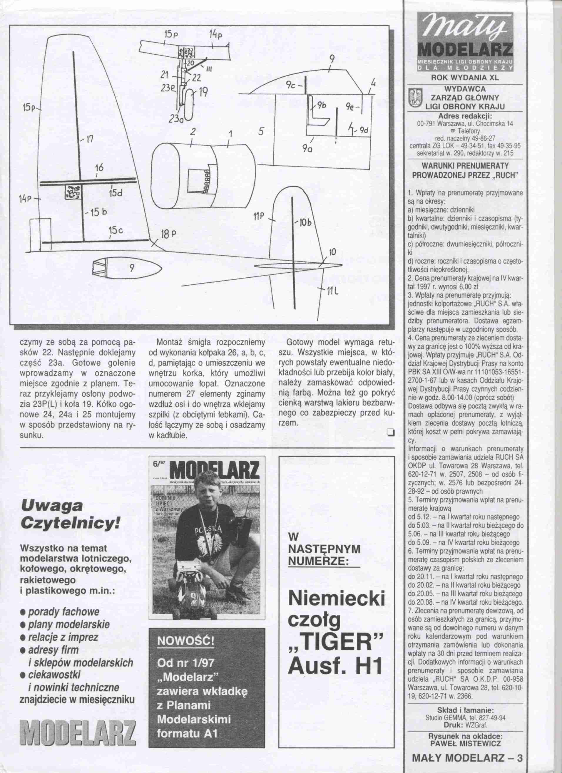 "Maly Modelarz" 9, 1997 3 с.