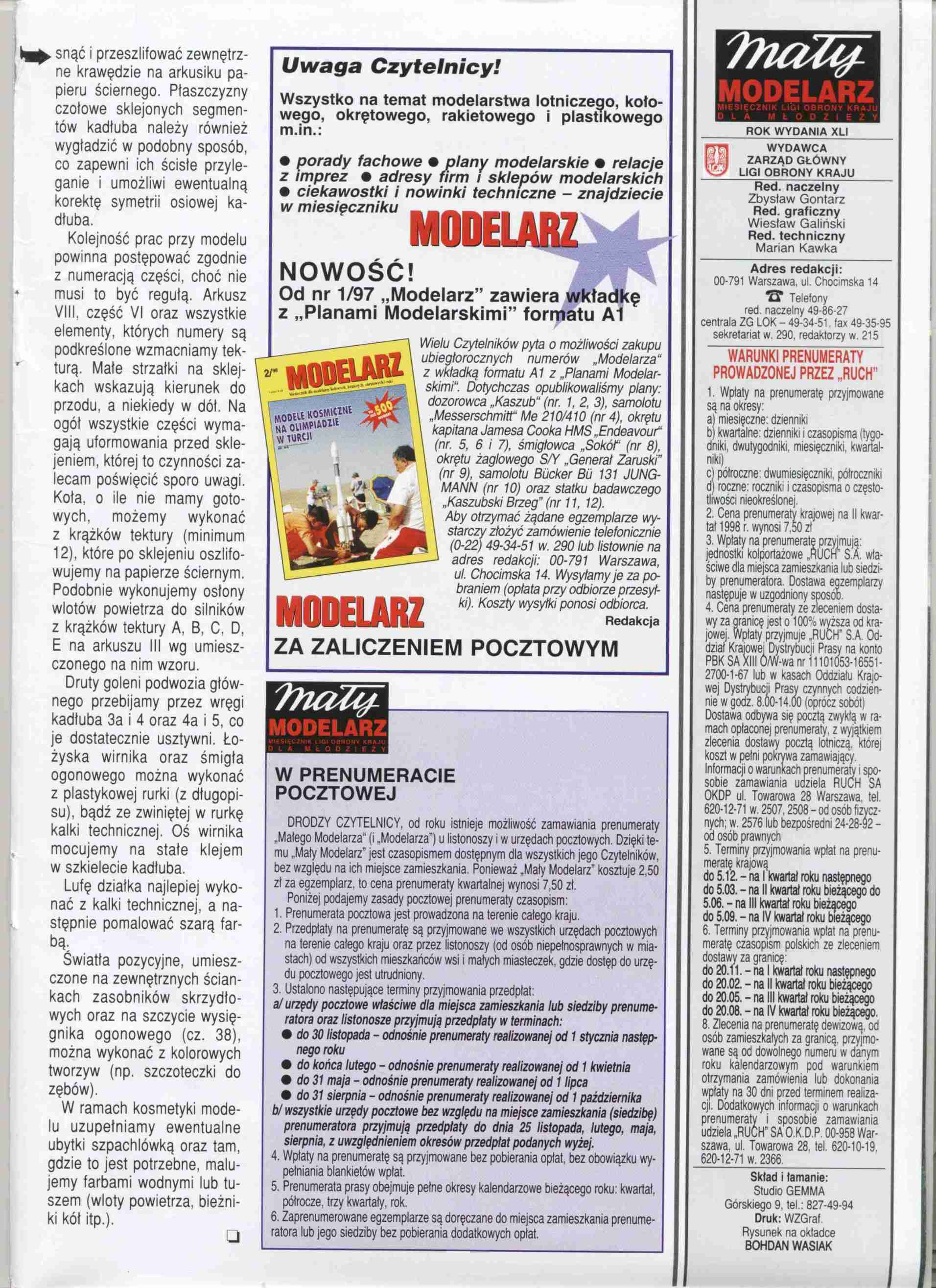 "Maly Modelarz" 5, 1998, 7 c.